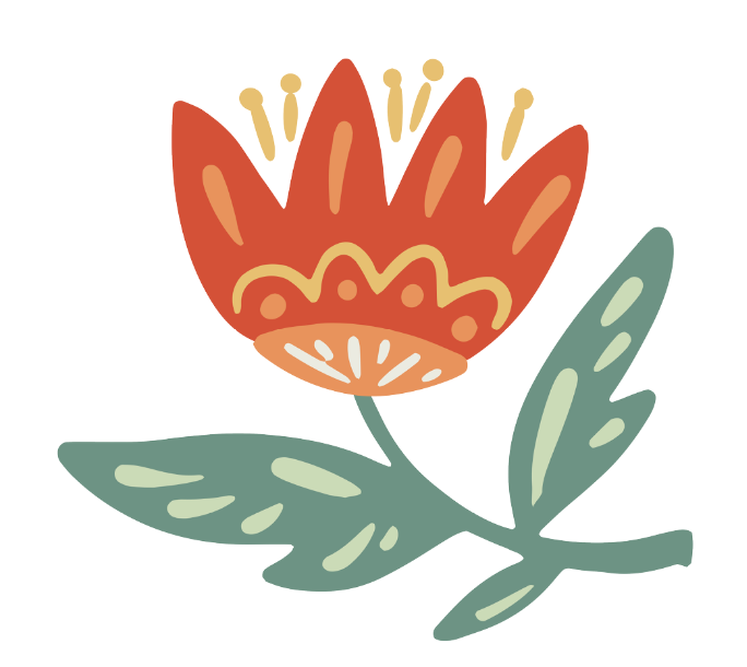 Illustration of a red flower